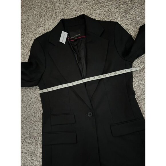 Banana Republic Tall Black One Button Blazer Womens Size 8 Business Casual wool - Picture 6 of 7